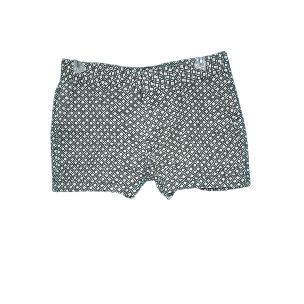 Gap Khakis City 3-in Shorts Dark Green & White Patterned Women's Shorts Size 2
